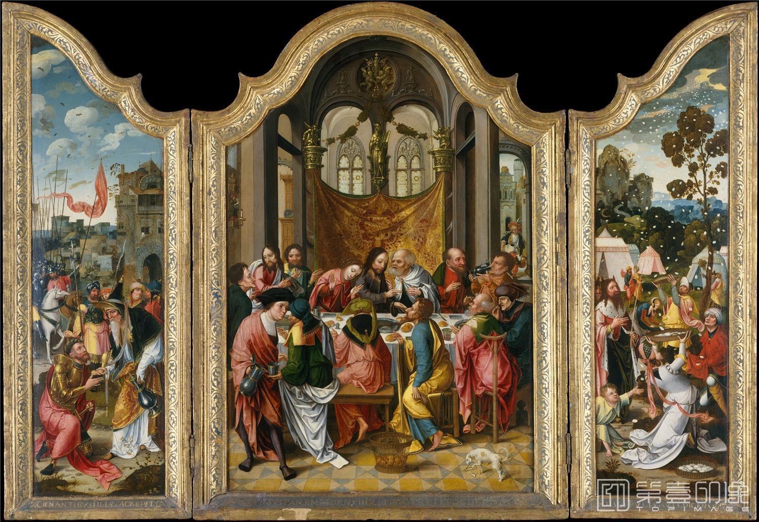 油画-美国纽约大都会美术馆油画藏画-NetherlandishThe Last Supper-1633